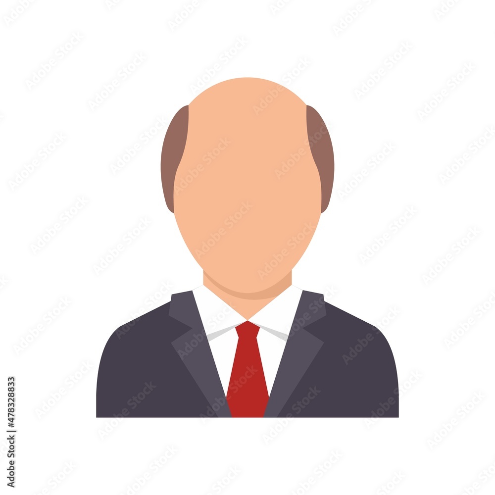 Prosecutor man icon flat isolated vector