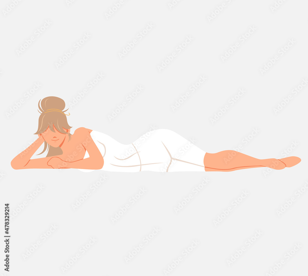 Woman lying and relaxing in sauna isolated on white. Lady wrapped in white towel. Wellness spa procedures. Female character in bath resting alone. Girl takes care of health, enjoys in steam-room Woman lying and relaxing in sauna isolated on white. Lady wrapped in white towel. Wellness spa procedures. Female character in bath resting alone. Girl takes care of health, enjoys in steam-room