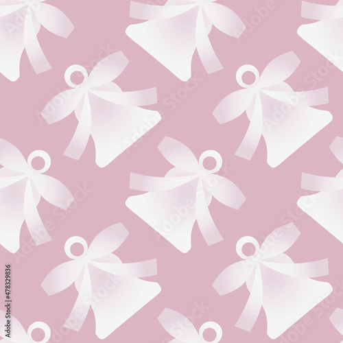 Illustration A seamless pattern on a square background - a bell. Design element