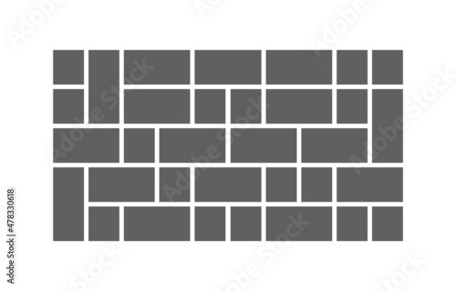 Photo collage frames template. Photo collage frames template for family design. Horizontal vector collage layout for photo montage.