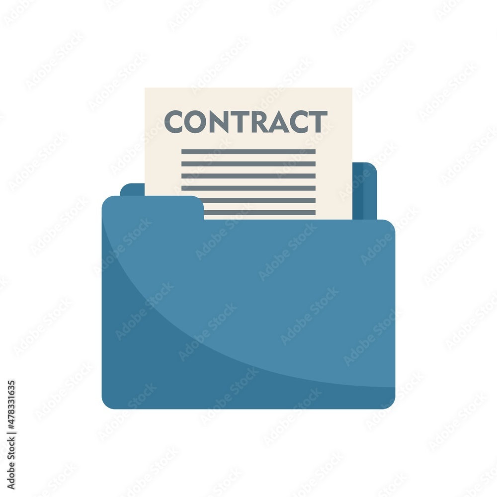 Notary mail contract icon flat isolated vector Notary mail contract icon flat isolated vector