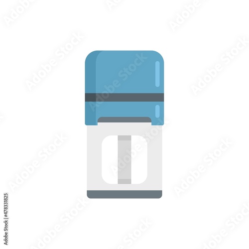 Notary stamp icon flat isolated vector