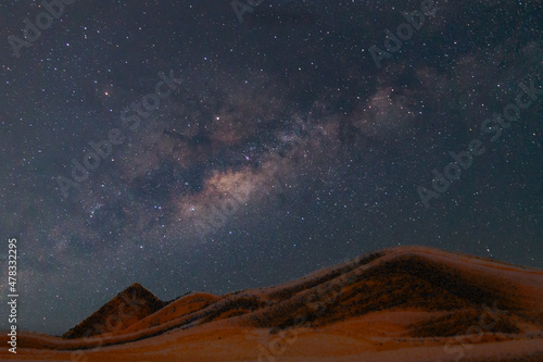 desert and milky way at night © thexfilephoto
