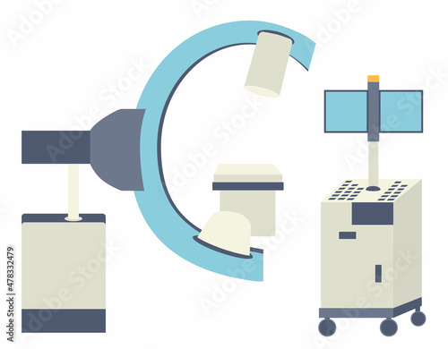 medical x-ray apparatus, vector, isolated