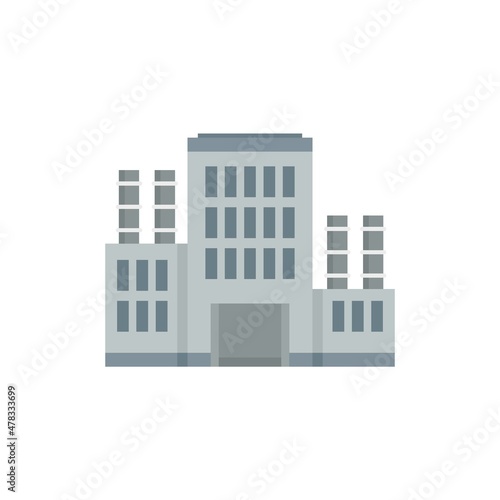 Recycle factory icon flat isolated vector
