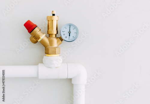 Faucet fitting safety valve boiler pressure measurement sanitary engineering