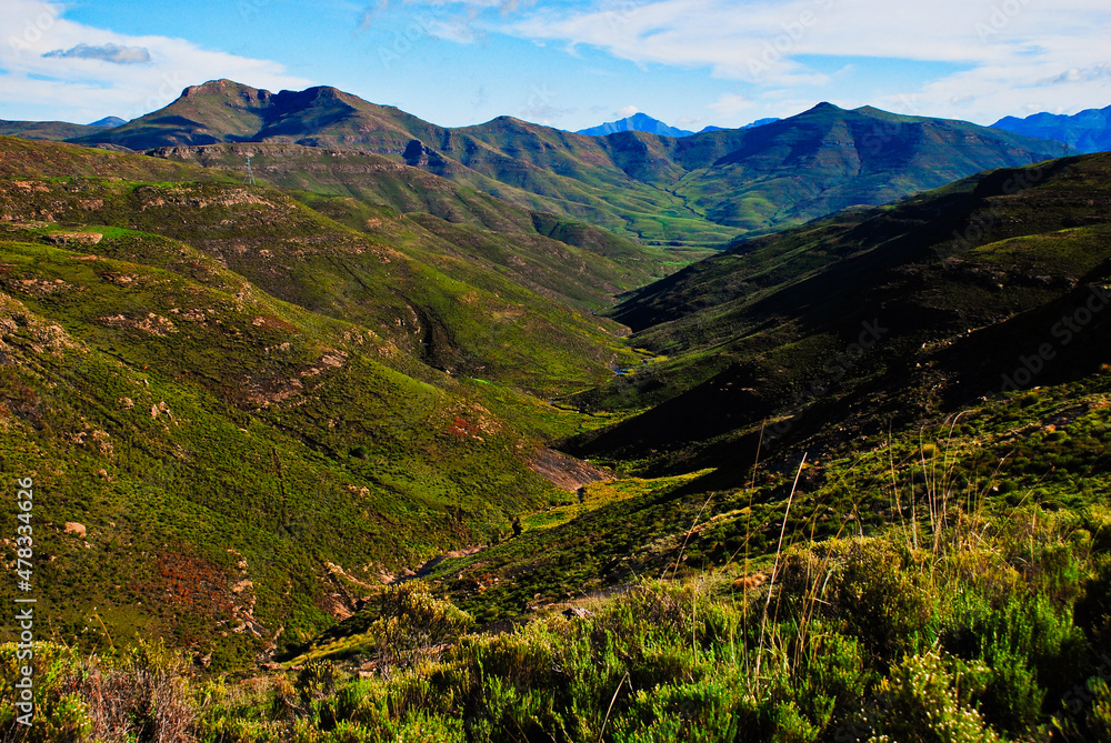 One of the green valley in Lesotho Dragensberg site
