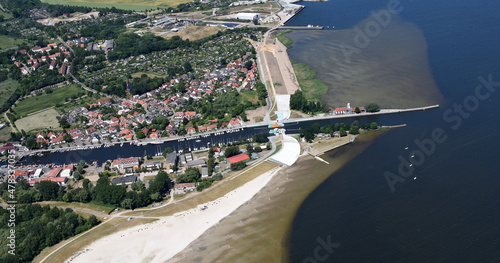 Greifswald-Wieck,  Mündung der Ryck in den Greifswalder Bodden, Sperrwerk 2016 photo