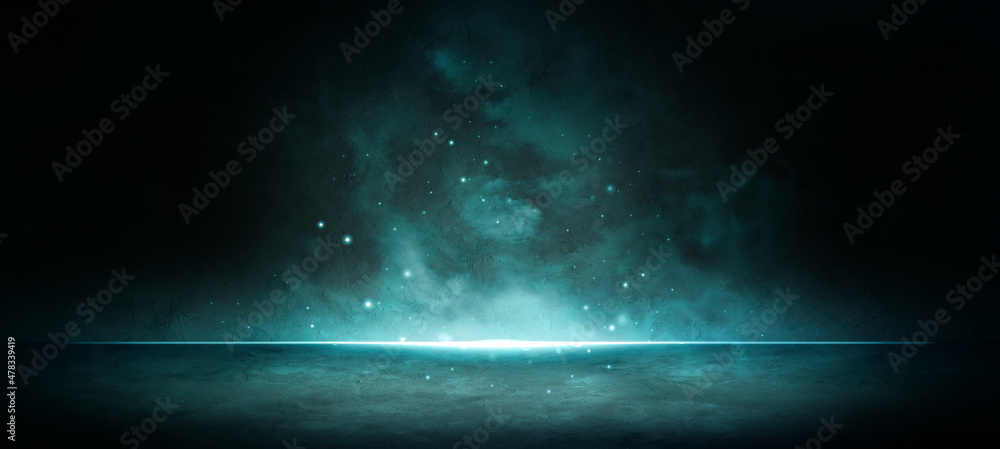 Marvelous Background With Smoke And Lighting Cinematic Smoky with Light Blue Colors Illustrative Background Wallpaper Lighting Concept For Backdrop Effect