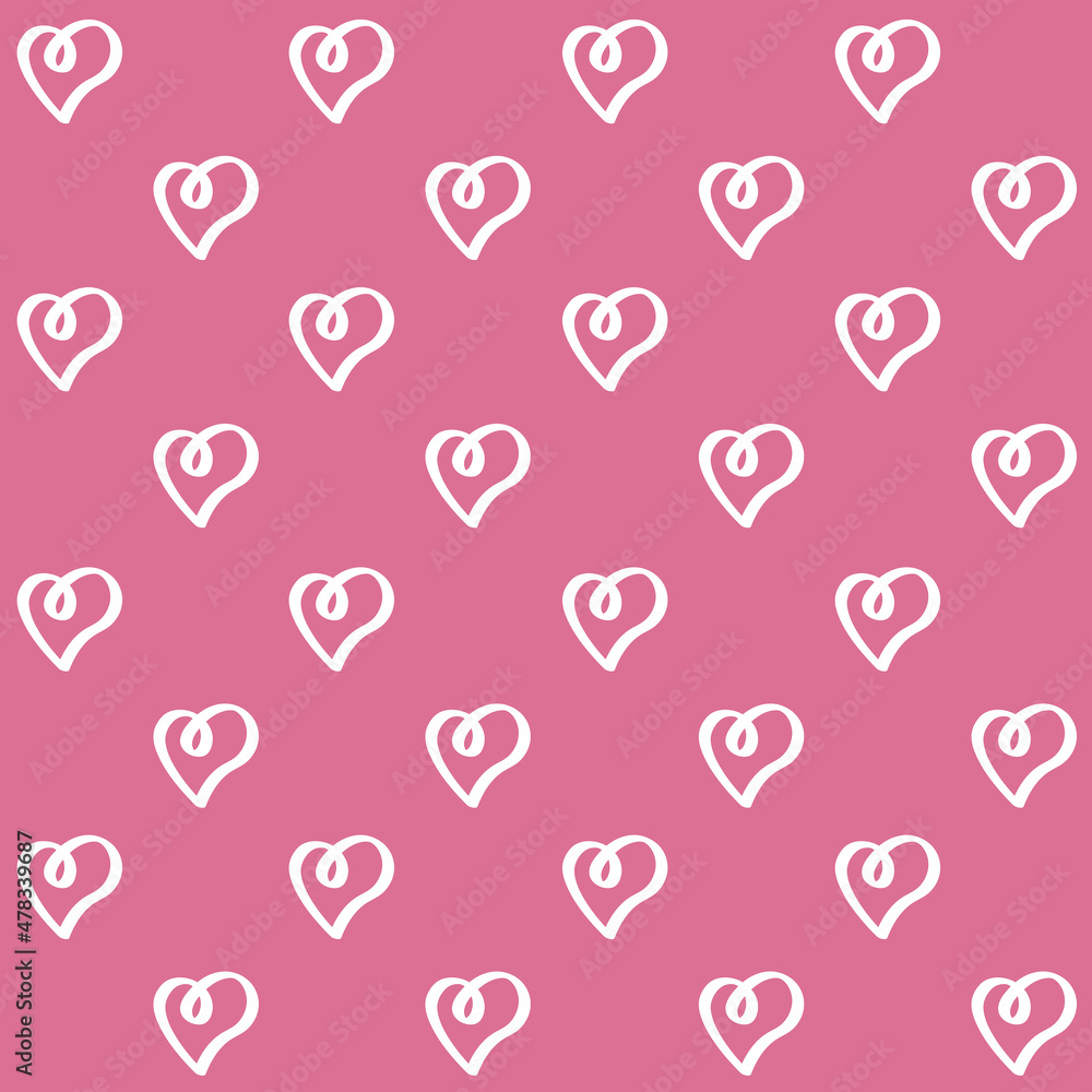 Cute Love Pattern - seamless heart shape suitable for background, fabric, design asset, valentines day, wrapping paper, wallpaper and illustration in general