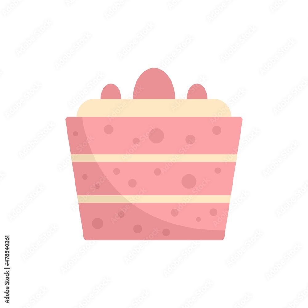 Fruit cake icon flat isolated vector Fruit cake icon flat isolated vector
