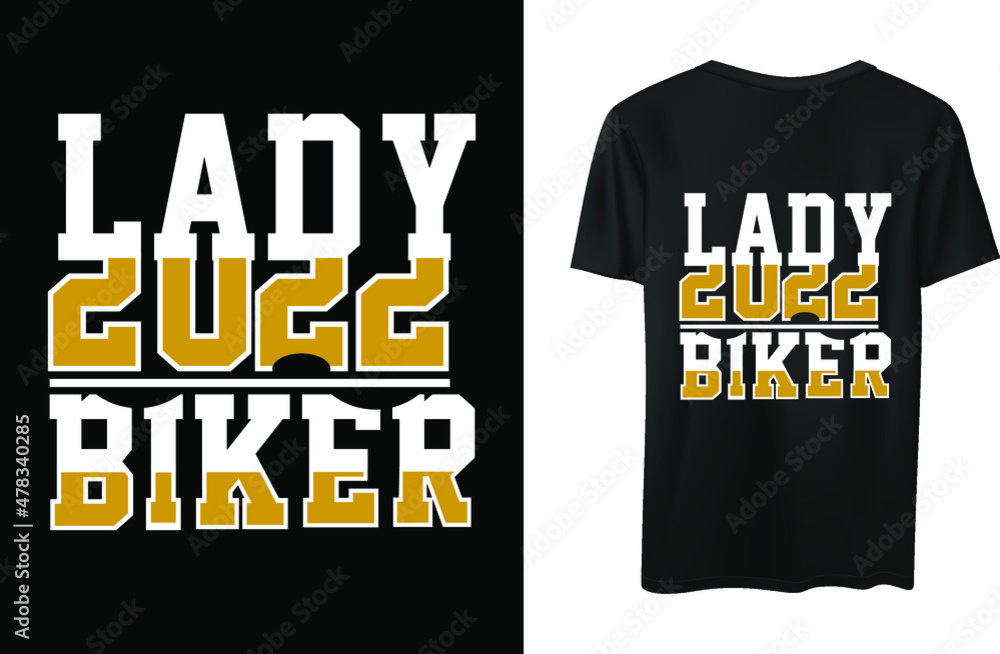 Lady Biker T-shirt Design 2022 Lady Biker T-shirt Design 2022