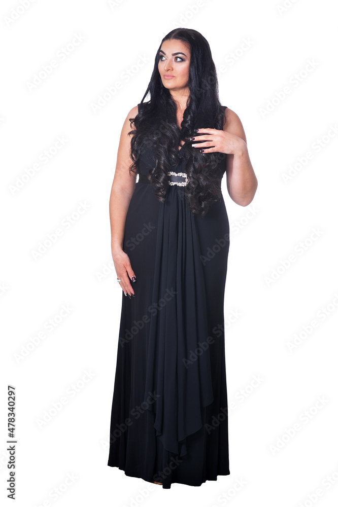 portrait of beautiful woman in black dress portrait of beautiful woman in black dress