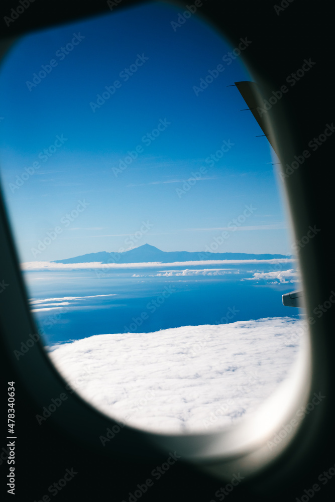 Teide from an airplane window Teide from an airplane window