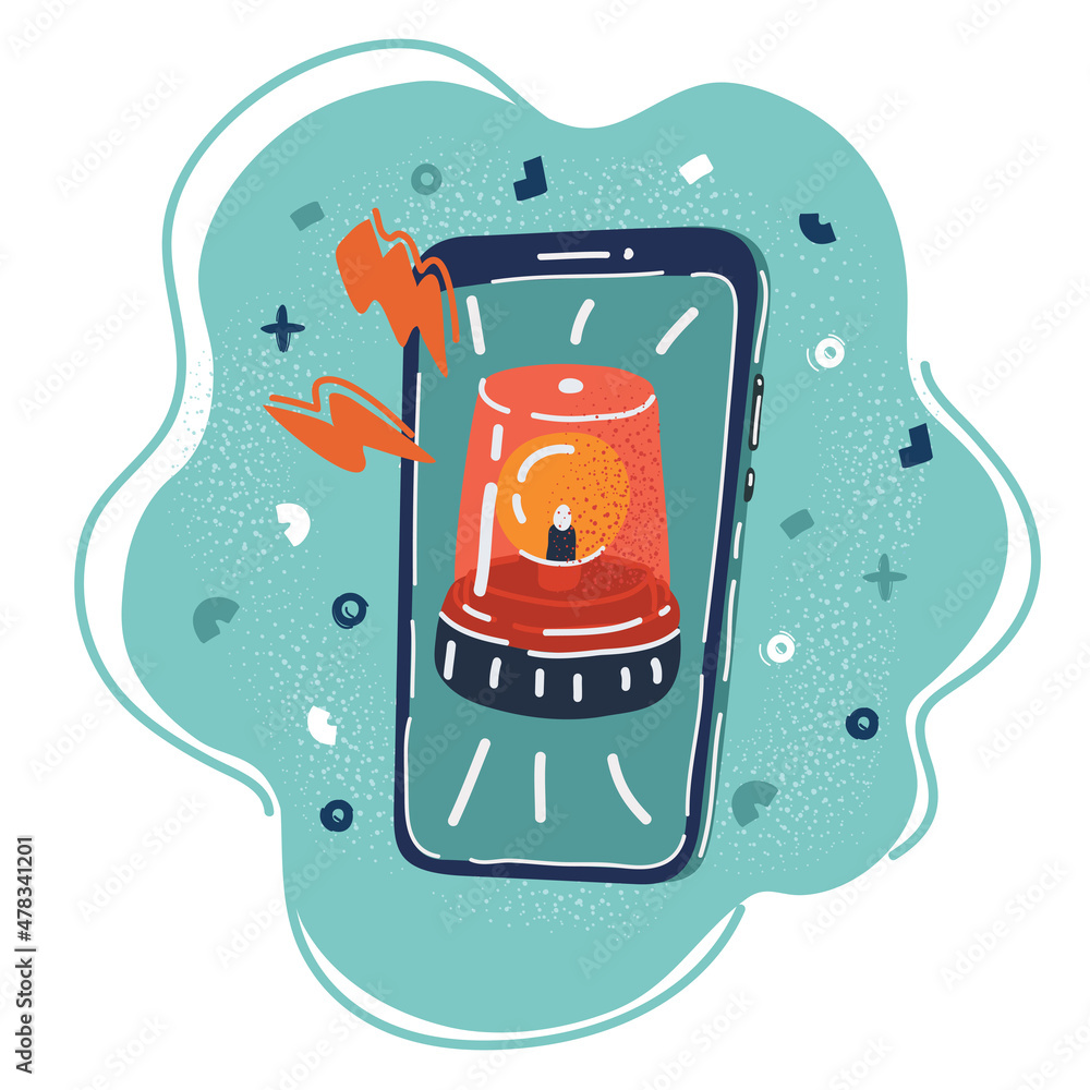 Obraz premium Vector illustration of Phone alarm concept.