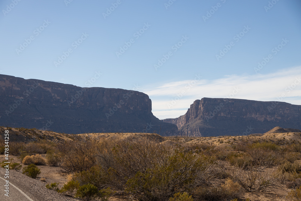 View of Santa Elena Canyon in Big Bend National Park, Texas, USA View of Santa Elena Canyon in Big Bend National Park, Texas, USA