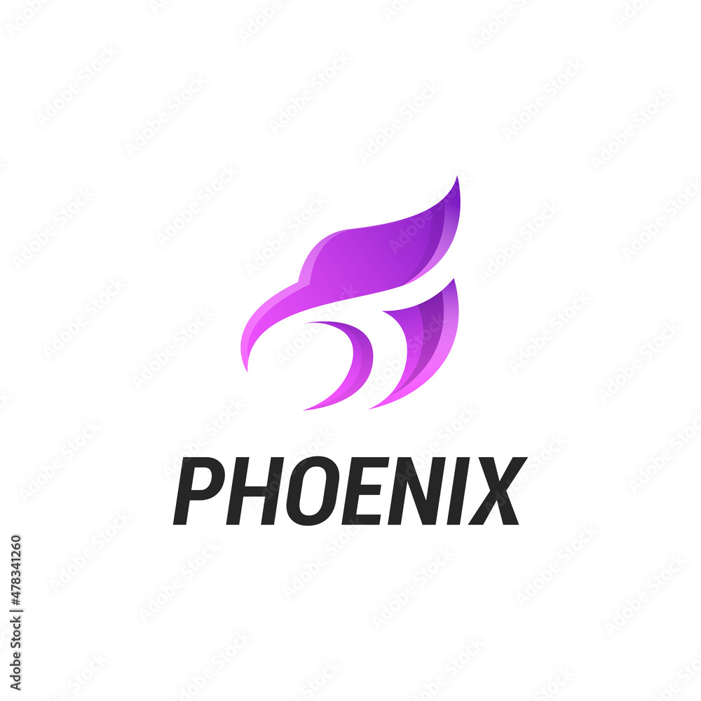 Obraz premium Phoenix colorful logo vector