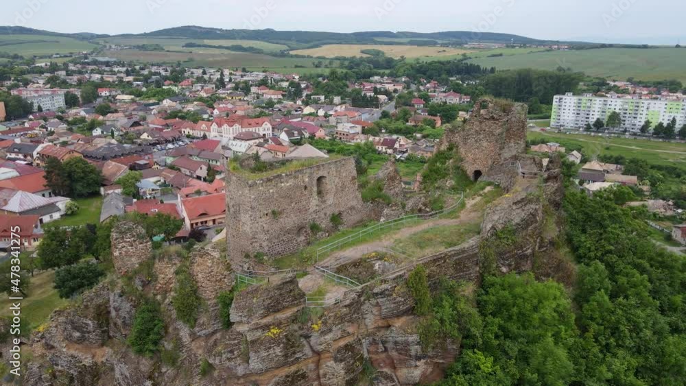 Aerial view of the castle in Filakovo, Slovakia Aerial view of the castle in Filakovo, Slovakia
