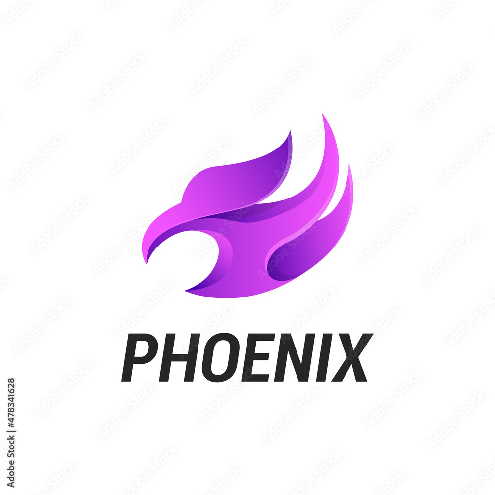 Obraz premium Phoenix colorful logo vector