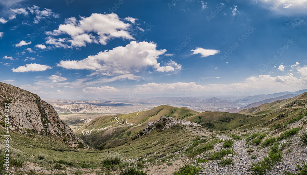Mountains in Kyrgysztan on a bright day Mountains in Kyrgysztan on a bright day