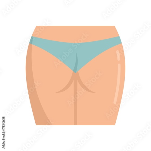 Leg laser hair removal icon flat isolated vector
