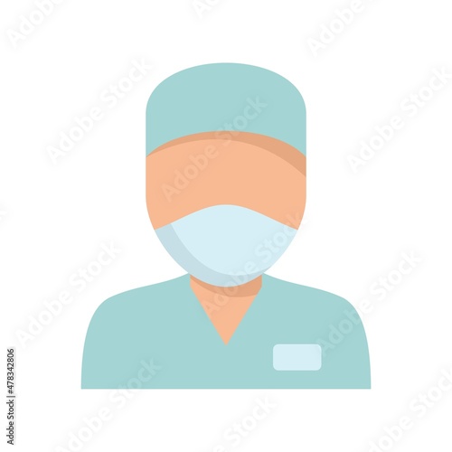 Hair removal doctor icon flat isolated vector © anatolir