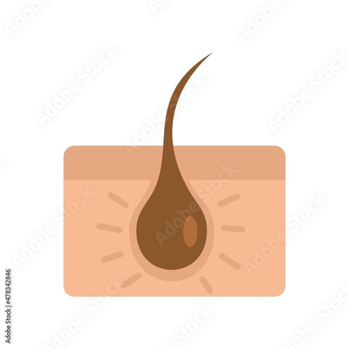 Hair removal icon flat isolated vector