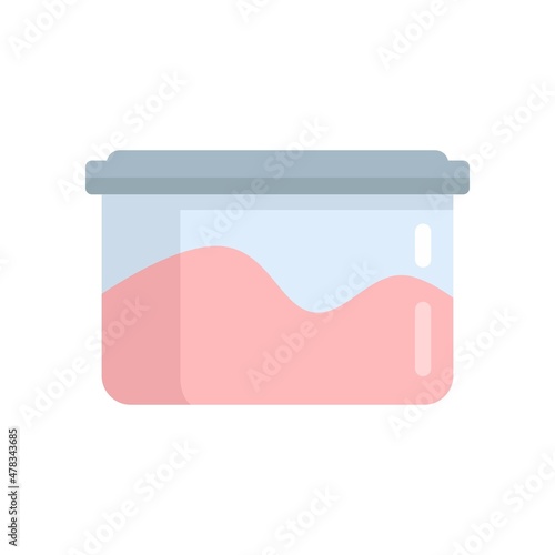Laser hair removal cream icon flat isolated vector