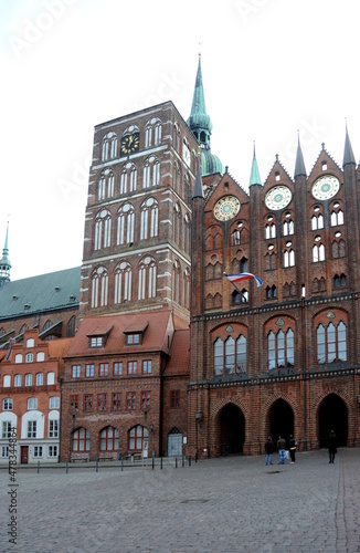 Hansestadt Stralsund   historische Rathausfassade