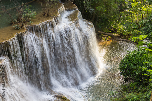 Level four of Waterfall Huai Mae Kamin in Kanchanaburi, Thailand © anupan001