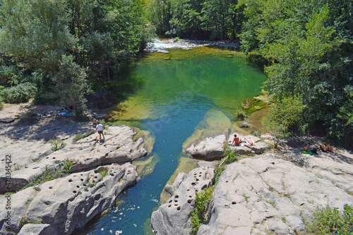 Río Llobregat a su paso por el Puente del Pedret, Sant Quirze

