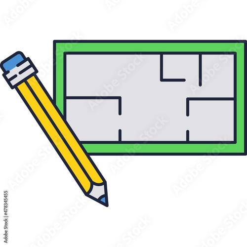 Floor plan icon architect house room design vector