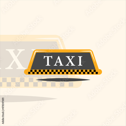 taxi logo simple vector illustration template icon graphic design. transport sign or symbol for company