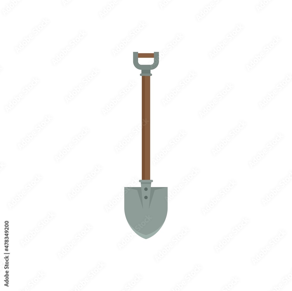 Agronomist shovel icon flat isolated vector Agronomist shovel icon flat isolated vector