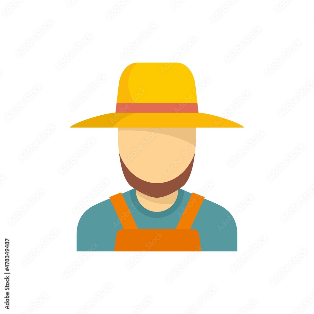 Agronomist icon flat isolated vector Agronomist icon flat isolated vector