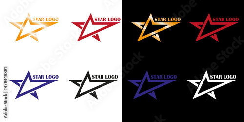fancy star logo with various color