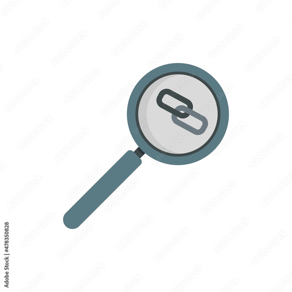 Affiliate marketing magnifier icon flat isolated vector Affiliate marketing magnifier icon flat isolated vector