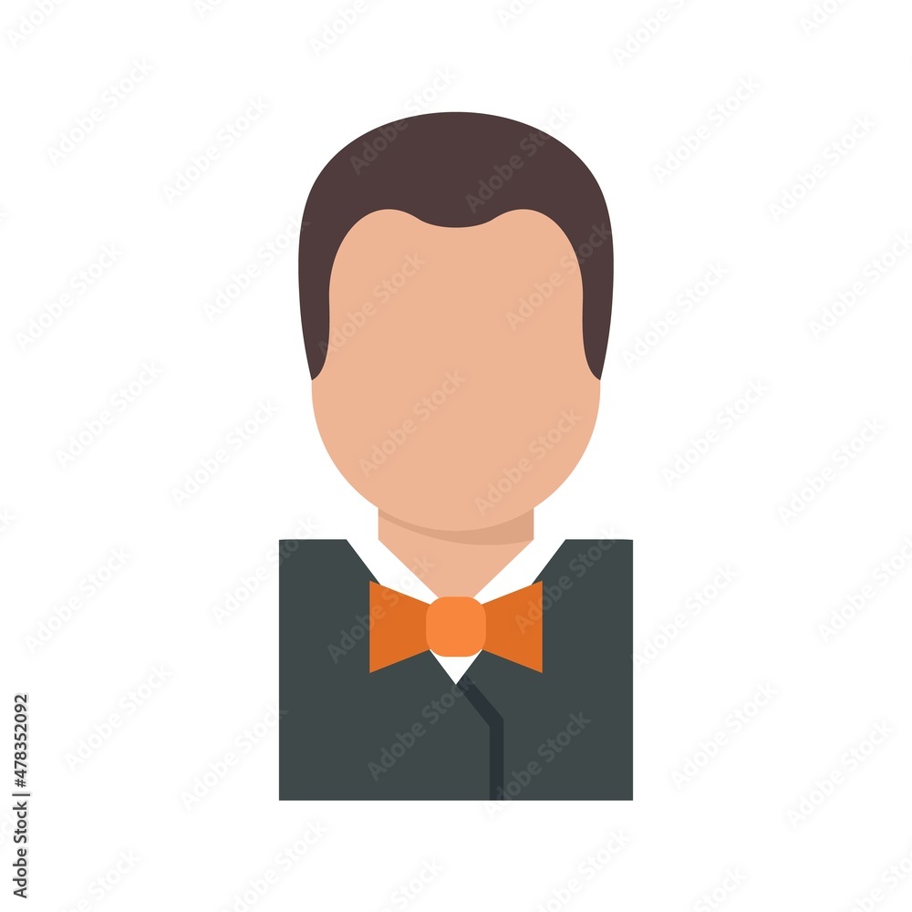 Casino croupier icon flat isolated vector Casino croupier icon flat isolated vector