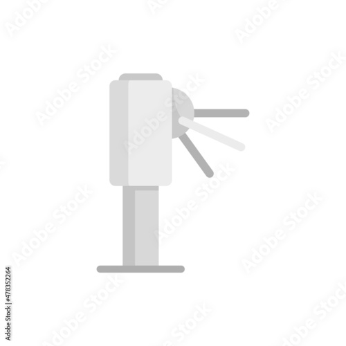 Metro turnstile icon flat isolated vector