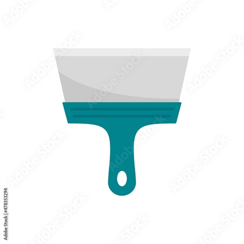 Putty knife glove icon flat isolated vector