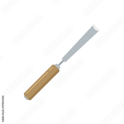 Chisel icon flat isolated vector