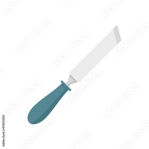 Chisel craft icon flat isolated vector