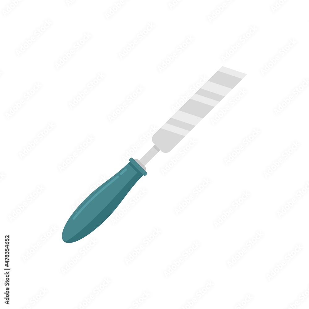 Chisel carpentry icon flat isolated vector Chisel carpentry icon flat isolated vector