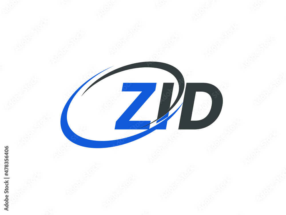 ZID letter creative modern elegant swoosh logo design ZID letter creative modern elegant swoosh logo design