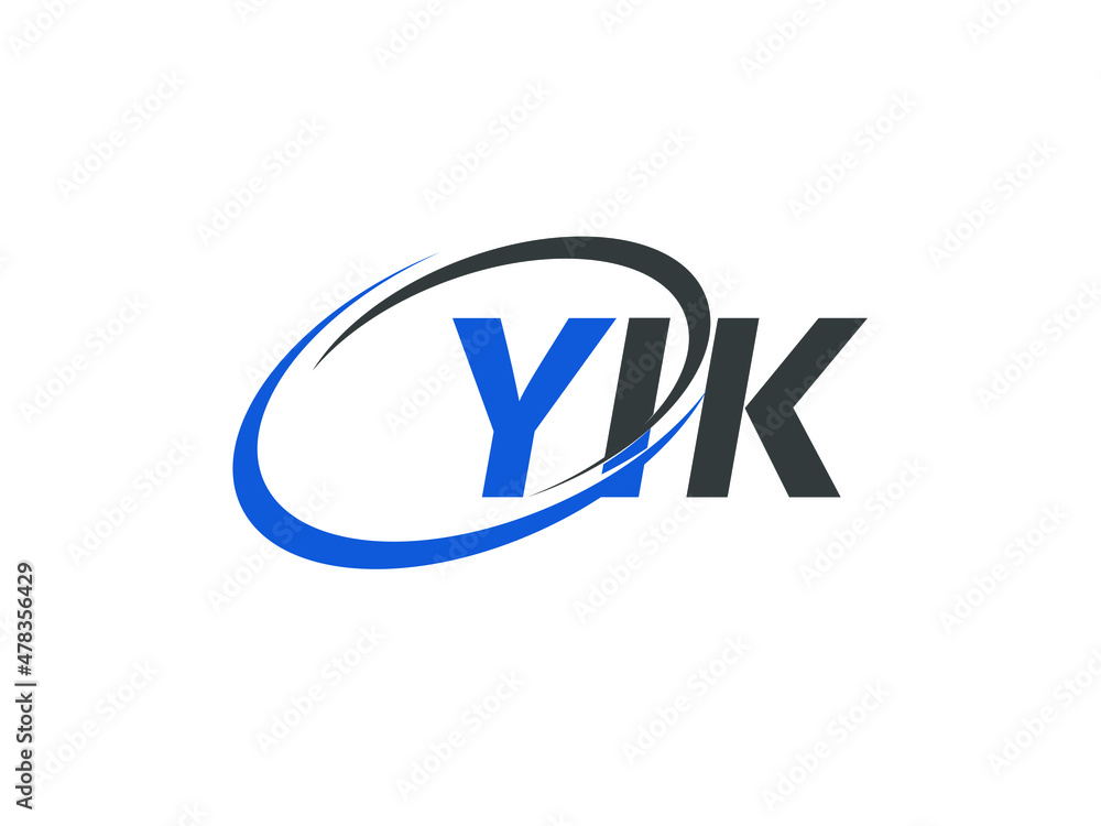 YIK letter creative modern elegant swoosh logo design YIK letter creative modern elegant swoosh logo design