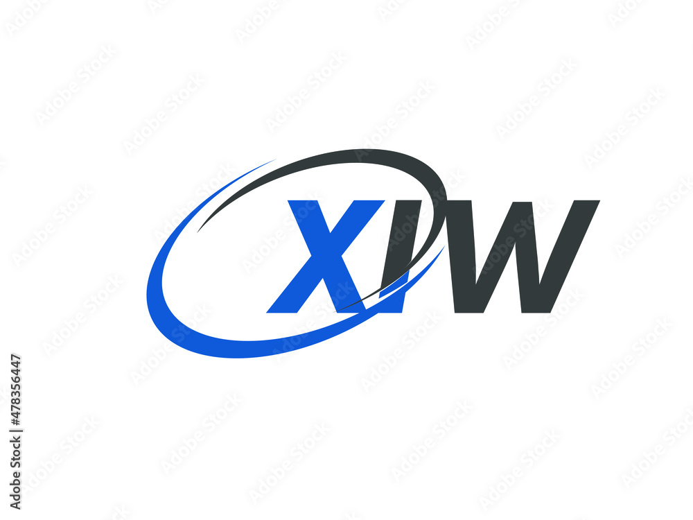 XIW letter creative modern elegant swoosh logo design XIW letter creative modern elegant swoosh logo design
