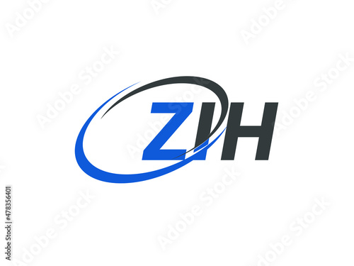 Free Download ZIH letter creative modern elegant swoosh logo design - GFXLoad