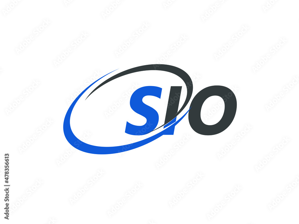 Fototapeta premium SIO letter creative modern elegant swoosh logo design