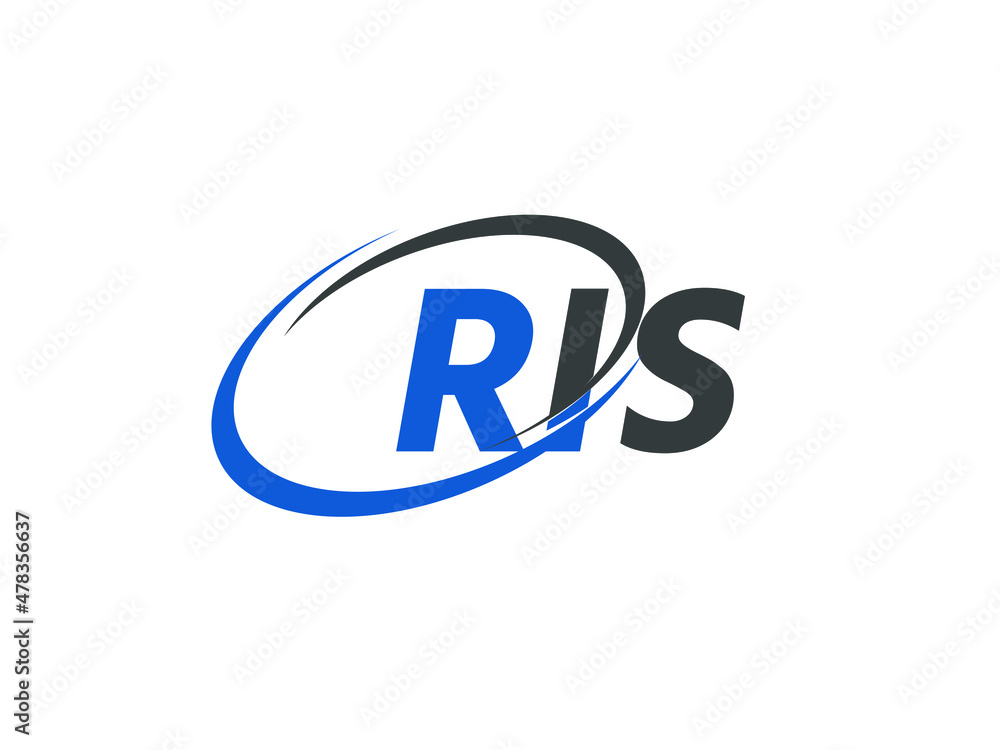 RIS letter creative modern elegant swoosh logo design RIS letter creative modern elegant swoosh logo design