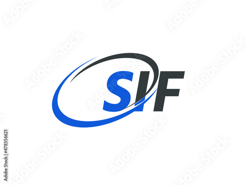 SIF letter creative modern elegant swoosh logo design